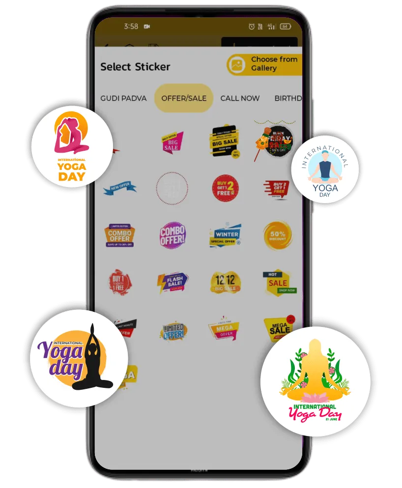 International Day of Yoga gif sticker poster